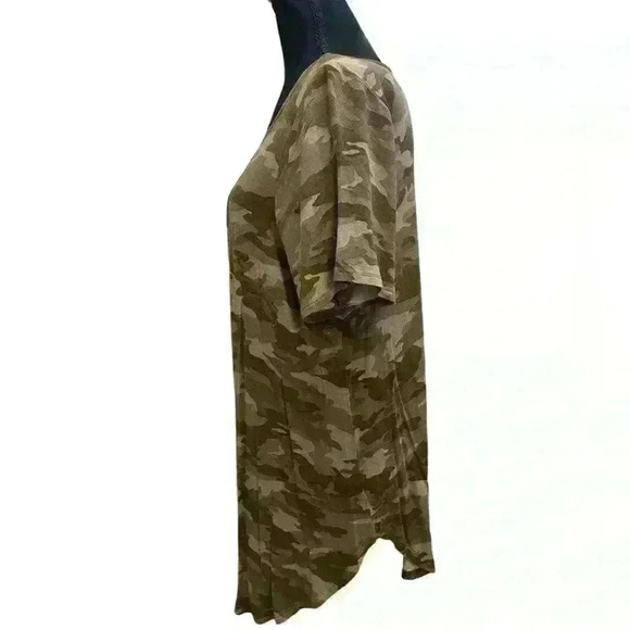 Lane Bryant Fitted Short-Sleeve V-Neck Tunic Tee Warm Army Size 18/20 - Picture 4 of 7